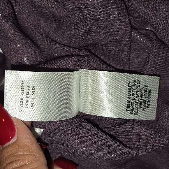 Lulus Faux Wrap Shimmer Midi Skirt Purple Sizes S and L NWT - Picture 8 of 8